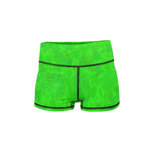 Green Dream Yoga Shorts  -  Women's Shorts