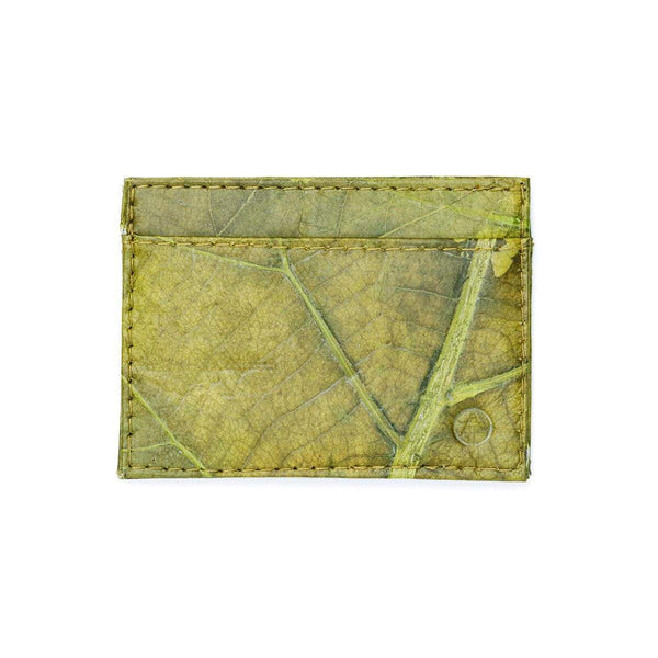 Leaf Leather Slim Wallet - Green