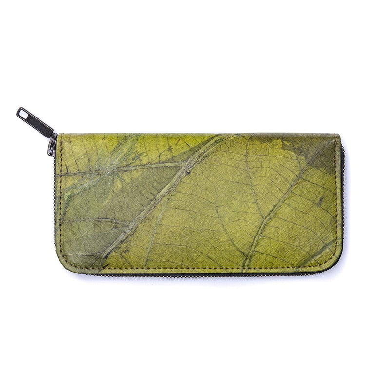 Leaf Leather Wallet, Women's Long Wallet