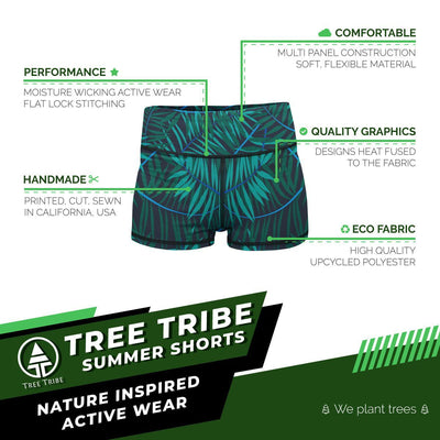 Jungle Palms Yoga Shorts
