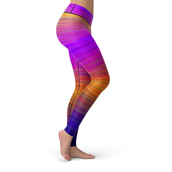 Women's Fashion Rainbow Multicolor Print Yoga Fitness Casual Sports Pants  Leggings XS-8XL