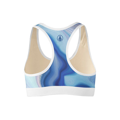 Marble Drift Sports Bra  Made from Upcycled Polyester