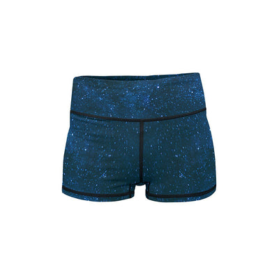 Midnight Blue Stars Yoga Shorts