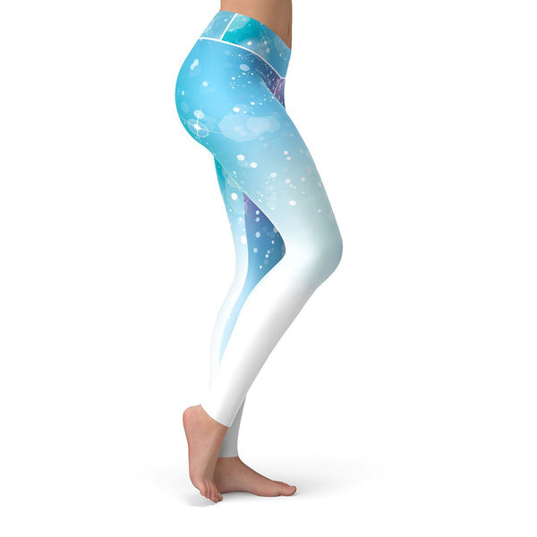 Galaxy Leggings For Women. Blue Purple Galaxy Pattern Printed Leggings.  Galaxy Sky Women Leggings. Yoga Workout Leggings. Custom Leggings. -  Avathread