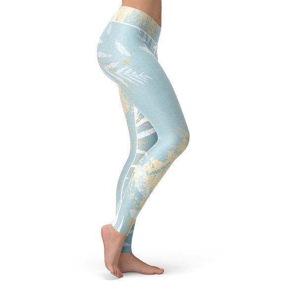 Modern Botanical Leggings  -  Yoga Pants
