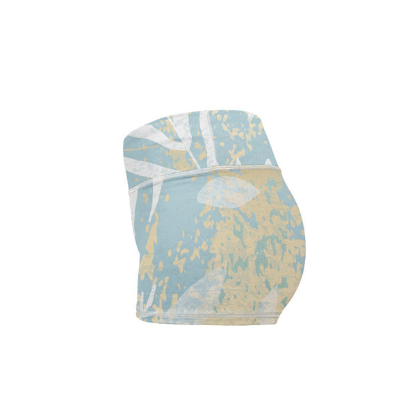 Modern Botanical Yoga Shorts  -  Women's Shorts