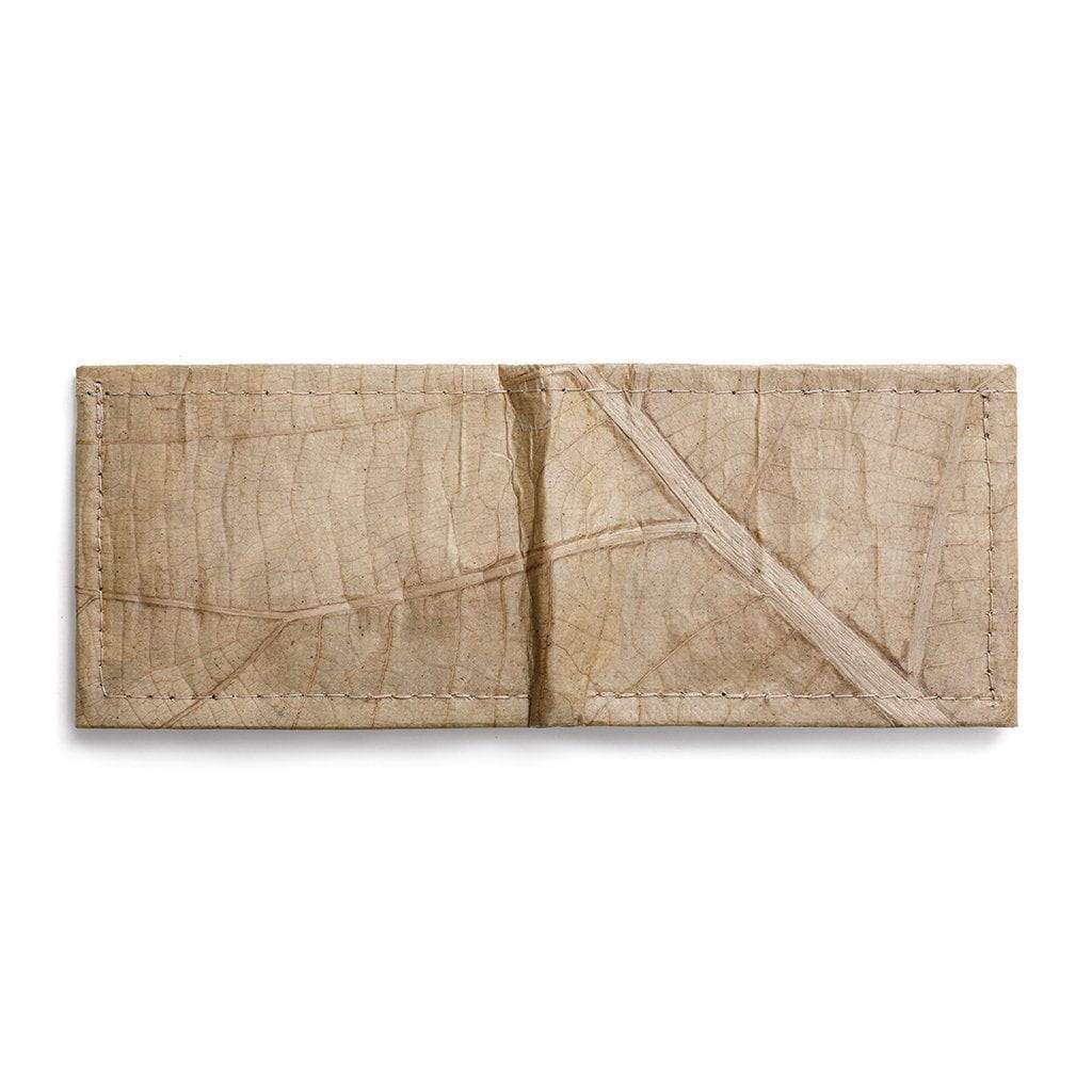 Leaf Leather Vegan Wallet - Bifold Design with 8 Pockets - Handmade