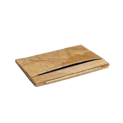 Leaf Leather Slim Wallet - Natural