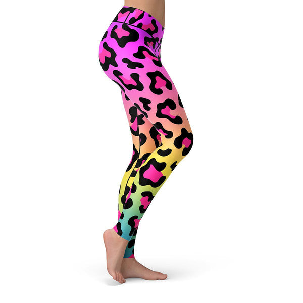 Abstract Multi-Colored Leggings – Cali Yoga