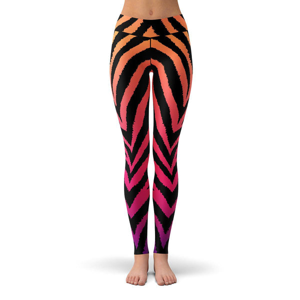 Neon Tiger Leggings  -  Yoga Pants