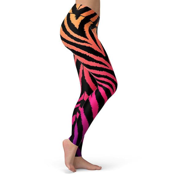 Neon Tiger Leggings  -  Yoga Pants