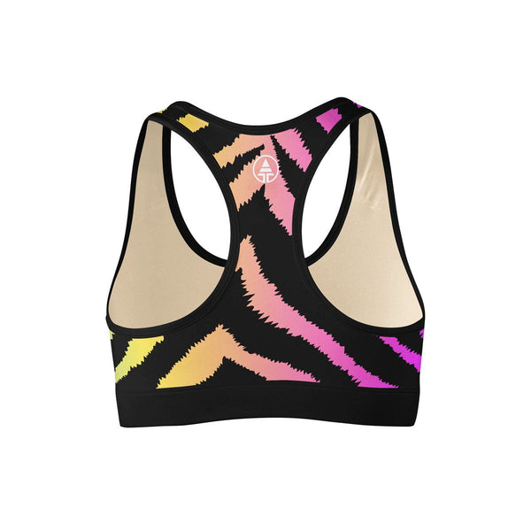 Neon Zebra Sports Bra  -  Yoga Top