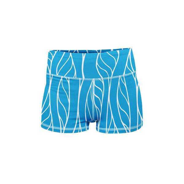 Ocean Floral Yoga Shorts  -  Women's Shorts