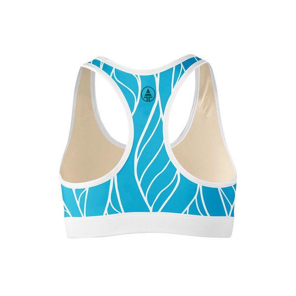 Ocean Floral Sports Bra  -  Yoga Top