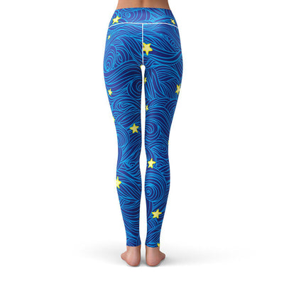 Ocean Stars Leggings  -  Yoga Pants