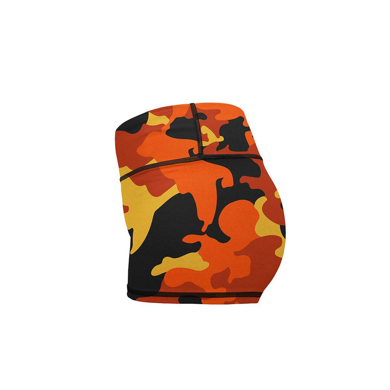 labakihah shorts for women women's yoga camouflage print casual cropped leg  pants gym shorts women orange 