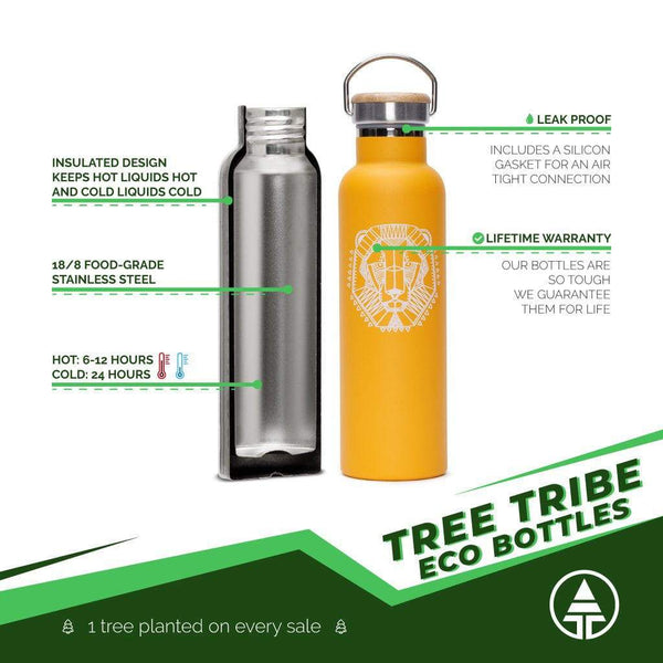Tribal Lion Water Bottle (20 oz)  -  Reusable Bottle