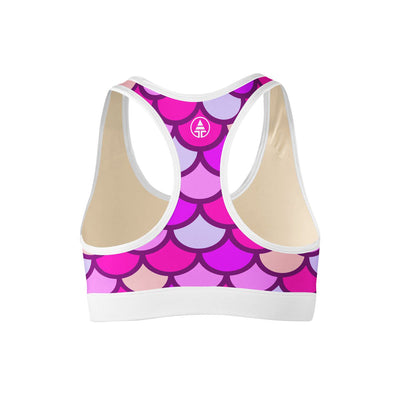 Pink Scale Sports Bra  -  Yoga Top