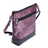 Leaf Leather Shoulder Bag - Purple