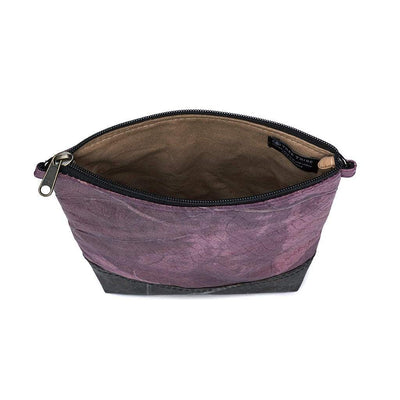 Leaf Leather Shoulder Bag - Purple