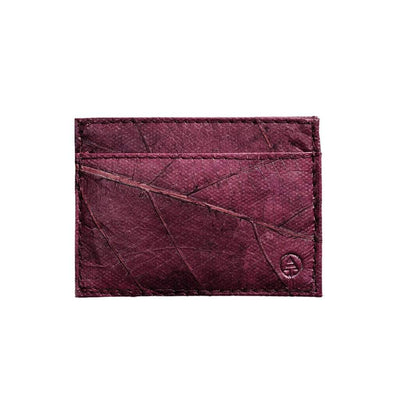 Purple Slim Wallet Hand Made from Vegan Friendly Leaf Leather