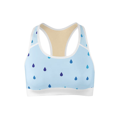 Rain Drops Sports Bra  -  Yoga Top