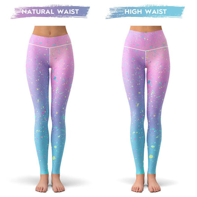 Rainbow Paint Leggings  -  Yoga Pants