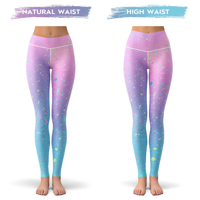 Adult Rainbow Leggings for Women, Pastel Rainbow Clothing, Yoga