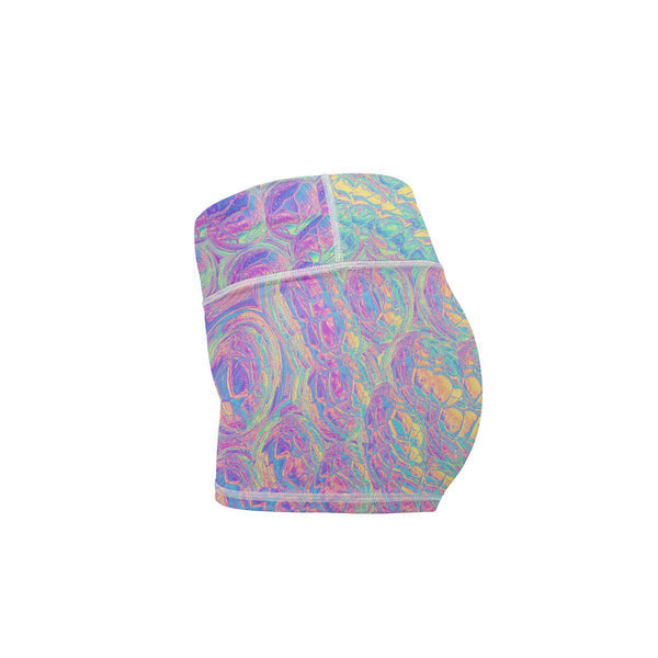 Rainbow Snake Yoga Shorts  -  Women's Shorts