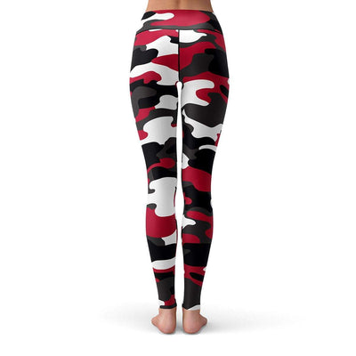 Red Camo Leggings  -  Yoga Pants