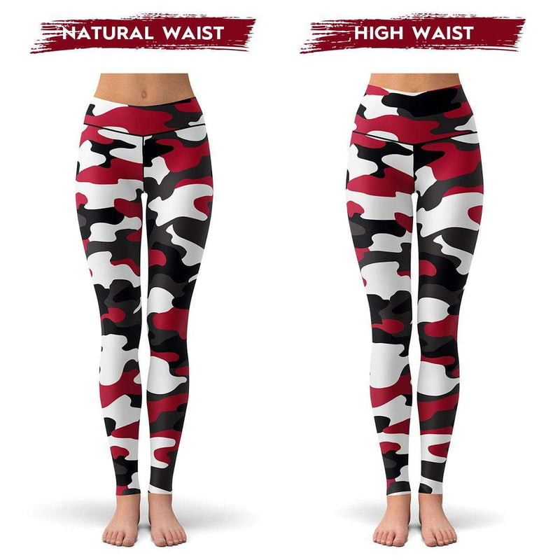 Wild Fable Red & Black Camo Print Yoga Pants Leggings Women's XL ~ Very  Nice