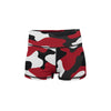 Red Camo Yoga Shorts  -  Women's Shorts