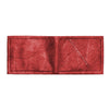 Leaf Leather Bifold Wallet - Red