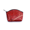 Leaf Leather Coin Bag - Red