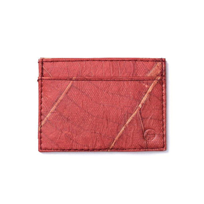 Leaf Leather Slim Wallet - Red  -  LL Slim Wallet Red
