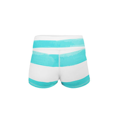 Sea Stripes Yoga Shorts  -  Women's Shorts