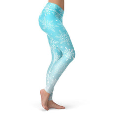 Sequined Snowflake High Waisted Leggings
