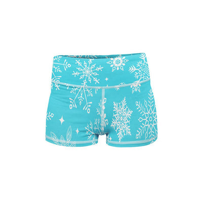 Snowflake Yoga Shorts  -  Women's Shorts