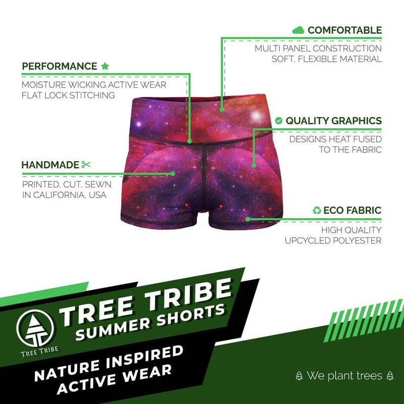 Starburst Galaxy Yoga Shorts