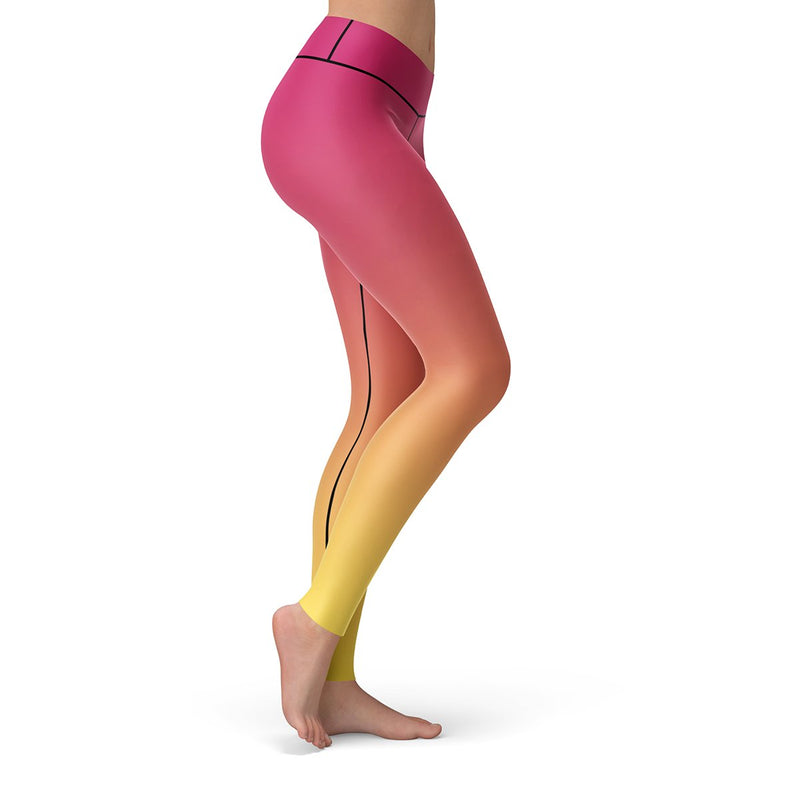 Summer Sunset Leggings - Activewear for Yoga, Gym, Workouts, Casual