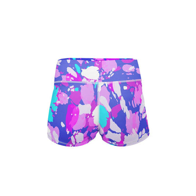 Sunburst Neon Yoga Shorts  -  Women's Shorts