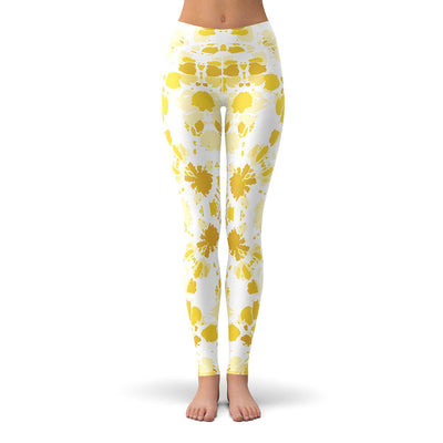 Sunburst Yellow Leggings  -  Yoga Pants