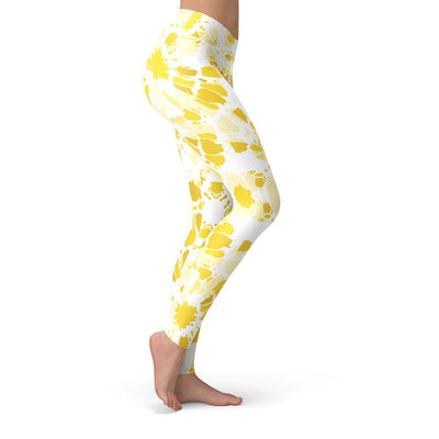 Sunburst Yellow Leggings  -  Yoga Pants
