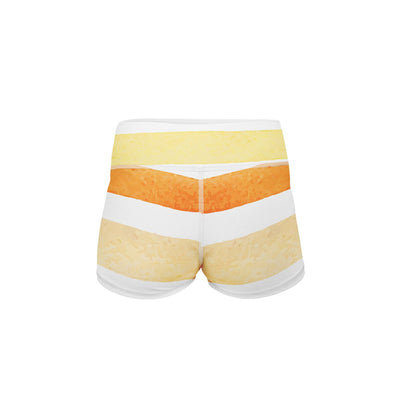 Sunny Stripes Yoga Shorts  -  Women's Shorts