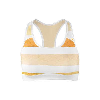 Sunny Stripes Sports Bra  -  Yoga Top