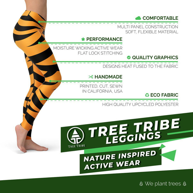Bengal Tigers Stripes Tiger Leggings Yoga Pants, Leggings for Women,  Activewear Workout Gym Running, Animal Print, Pattern Leggings 