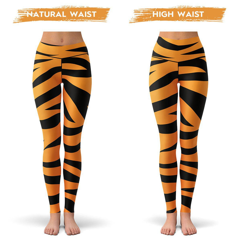 TIGER LEGGINGS Womens Tiger Striped Faux Fur PRINTED Leggings Yoga Pants  Yoga Leggings Safari Zoo Jungle Animal Print Leggings Womens Summer