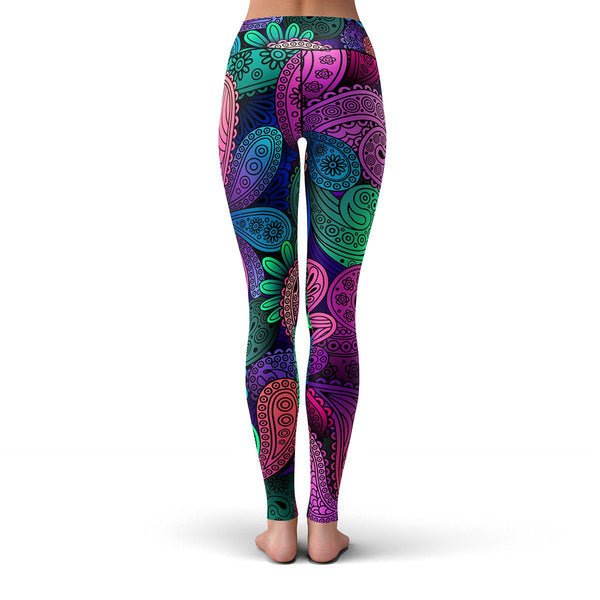 Vision Quest Leggings | Paisley Yoga Pants | Fitness Bottoms